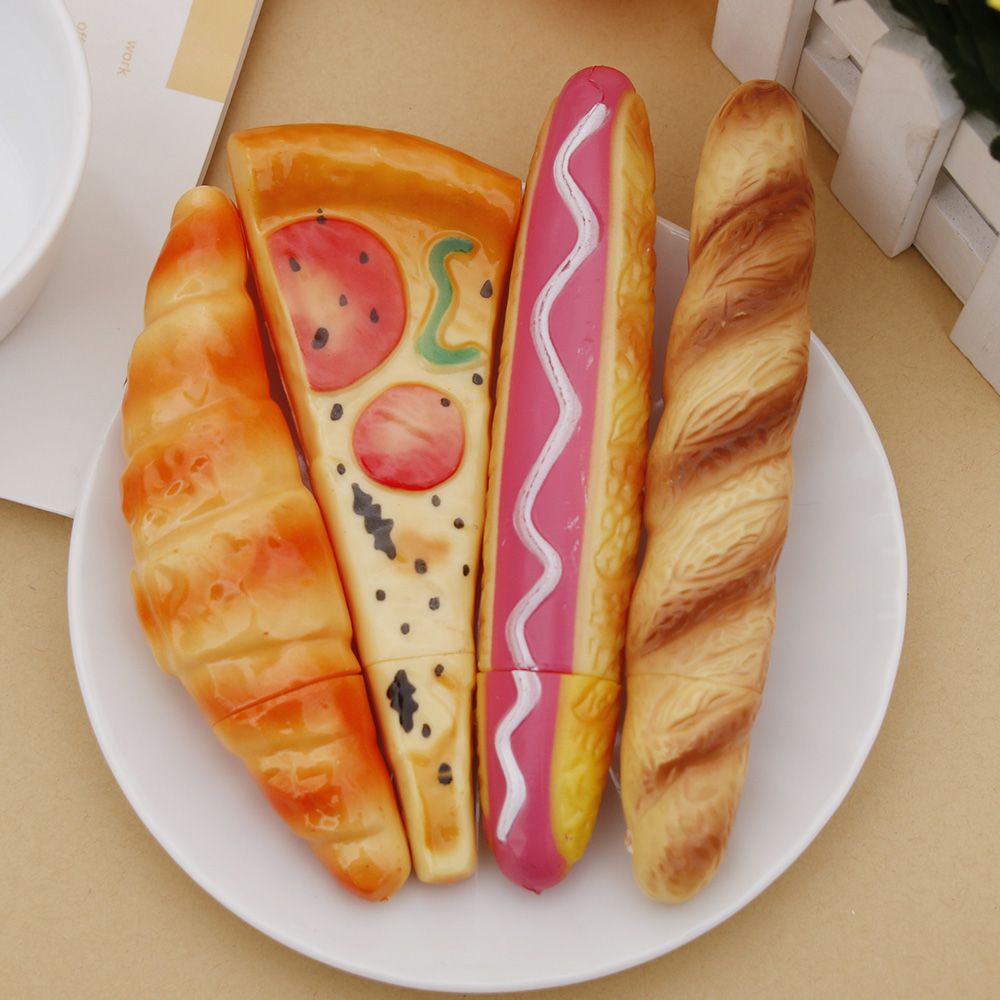 1Stck Nette Kugelschreiber Kugelschreiber Kühlschrank Magnet Hund Brot Baguettes Croissant Pizza Büro Schule Liefert Schreibwaren