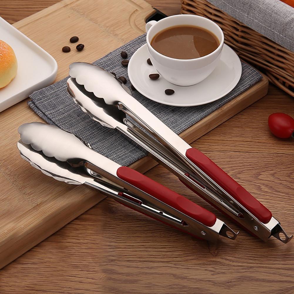 Isolierung Edelstahl Zange BBQ Steak Clip Salat Brot Kochen Lebensmittel Servierzange Restaurant Lebensmittel Ordner Küche Werkzeuge Neue