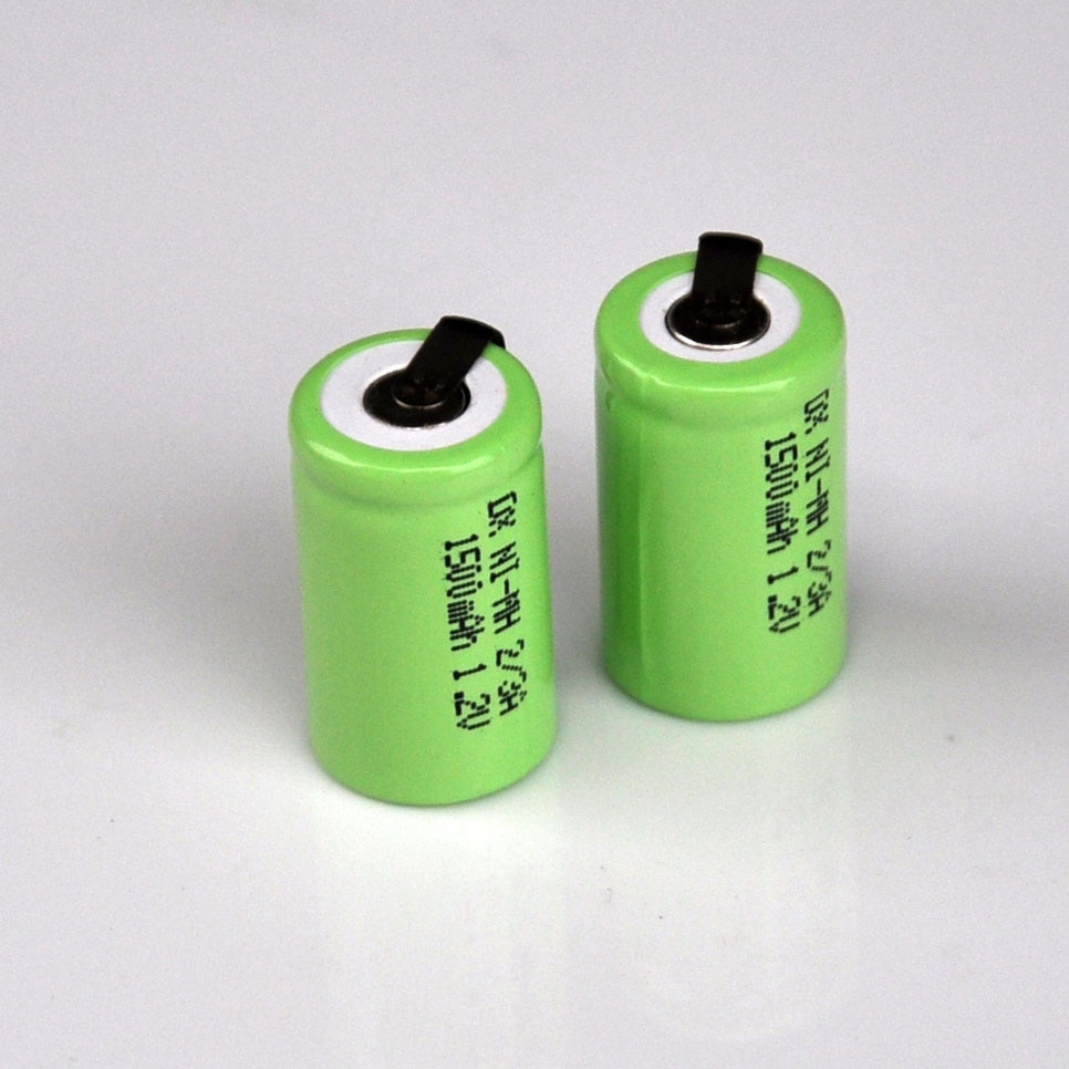 2-5 stücke 2/3A 1,2 v akku 1500 mah 1/2A 2/3 EINE ni-mh nimh zelle mit schweißen Stifte für elektrische rasierer rasierer zahnbürste