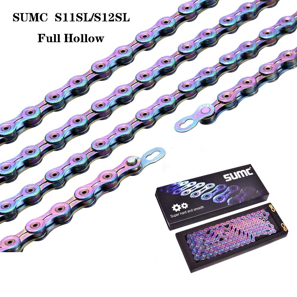 Fahrrad kette Regenbogen SUMC mountainbike rennrad verschiebung kette 11 12 geschwindigkeit für M8000 M6000 M9100 M610 mit missinglink
