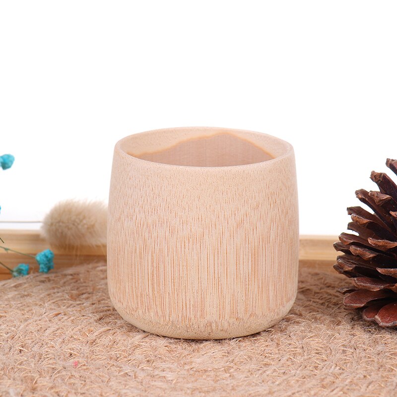 Natürliche Bambus Trinken Tasse Tee Bahre Jahrgang Kaffee Saft Milch Tasse Japan Stil Holz Tasse Frühstück Bahre Milch Getränk