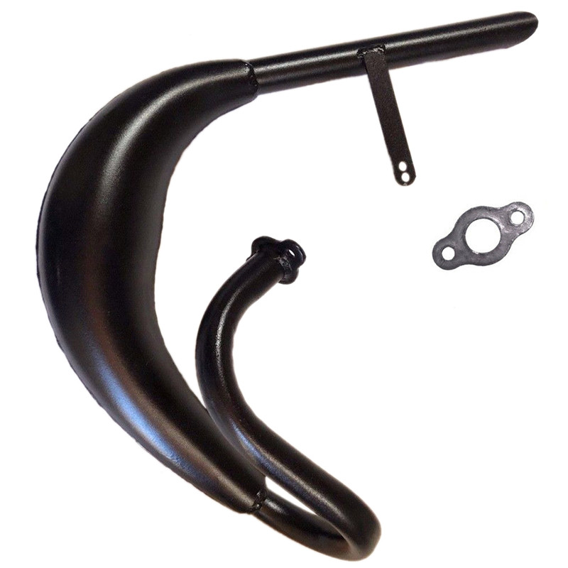 Fettsäuren Bauch Rohr Auspuff Schwarz passen Für 50cc 80cc Fahrrad Gas Motor- Motor- Teile Reduzieren Auspuff Lärm Sicher Effektiv