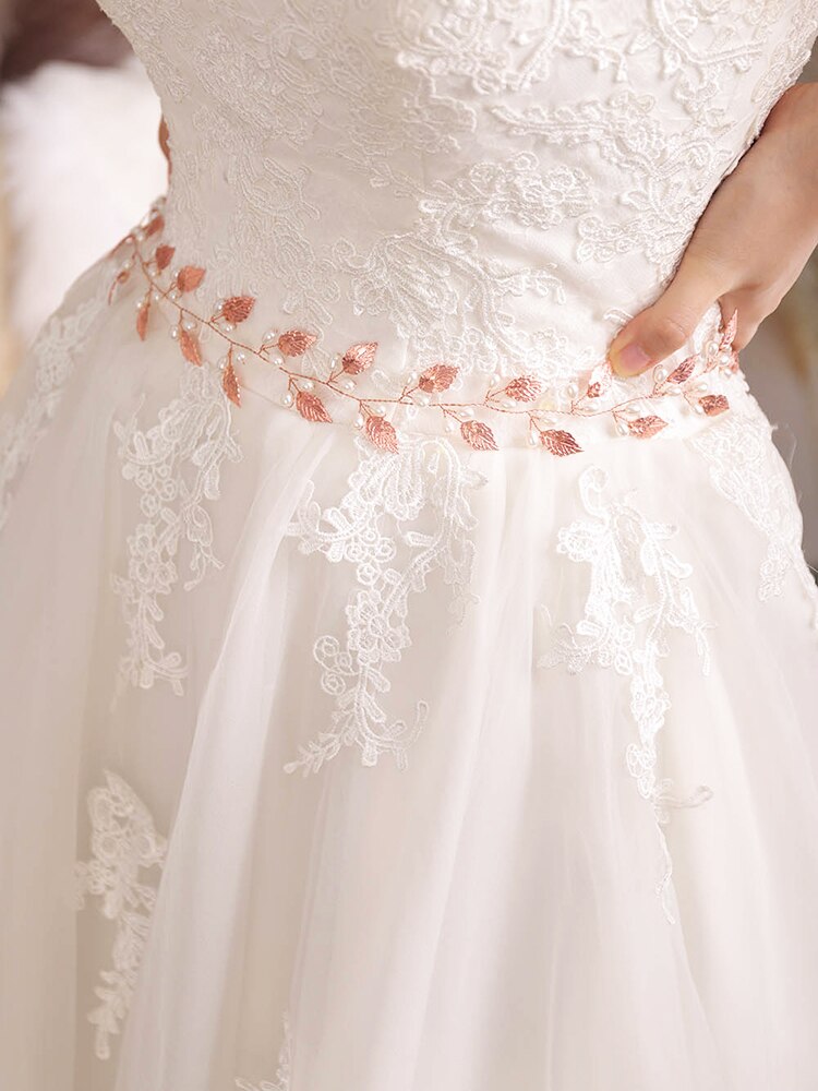 Hochzeit Gürtel Rose Gold Silber Handgemachte Gürtel Hochzeit Kleider Gürtel Ehe für elegante frauen Braut Schmuck Gürtel