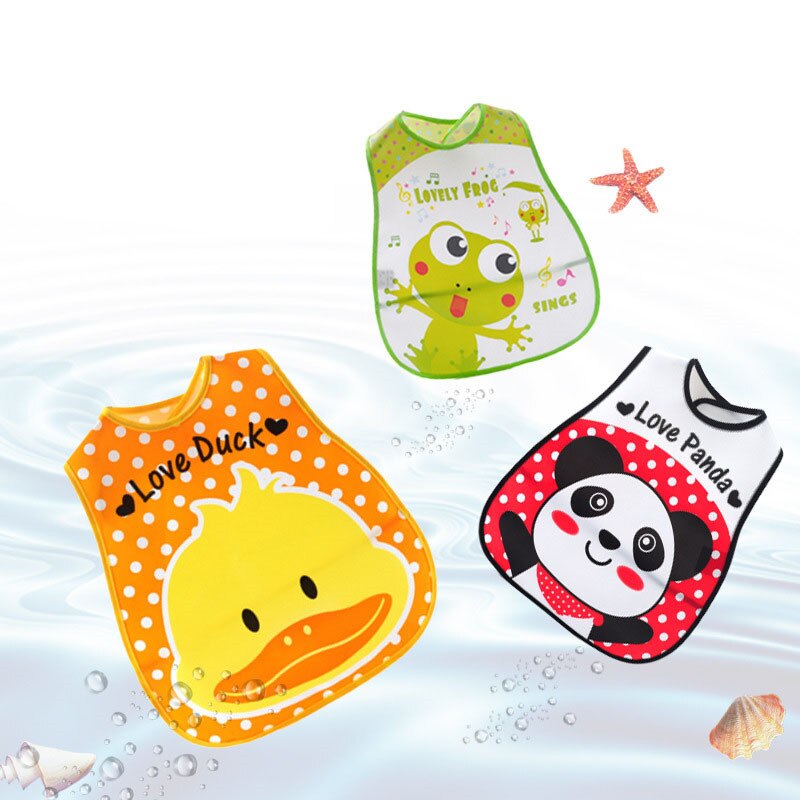 Einstellbare Baby Lätzchen EVA Kunststoff Wasserdicht Mittagessen Fütterung Lätzchen Baby Karikatur Fütterung Tuch freundlicher Baby Schürze Babador