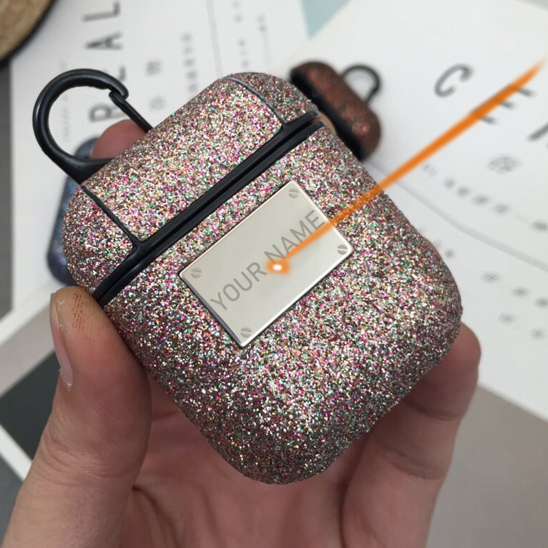 Luxus Bling Glänzenden Pailletten fallen Für Apfel Airpods Abdeckung Edle funkeln Mädchen Bluetooth Drahtlose Kopfhörer Schutzhülle CKHB-SFK