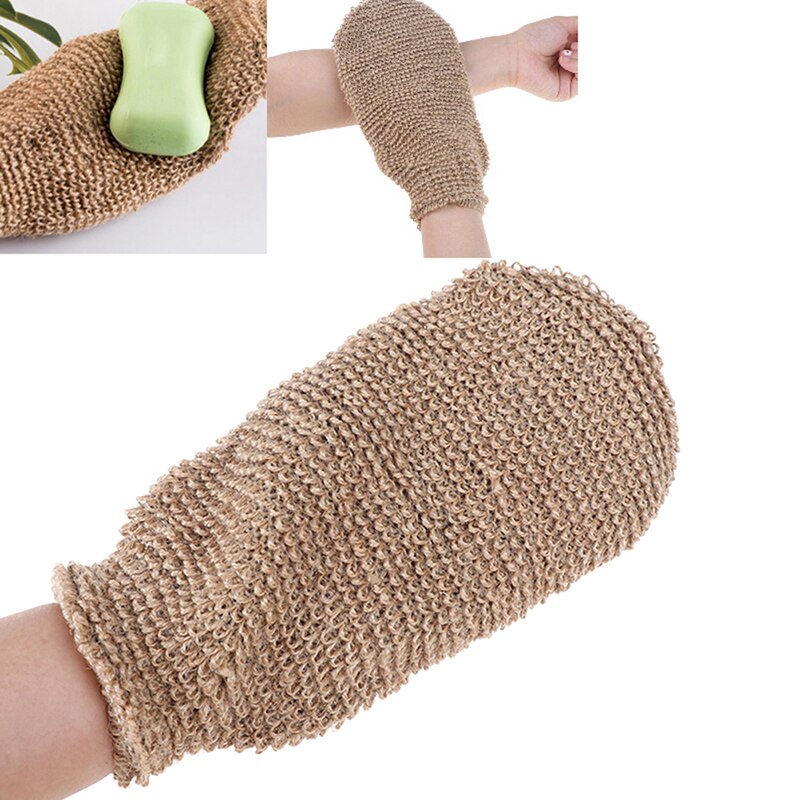 100% Natürliche Peeling Wäscher Jute Hanf Zurück Schlecht und Dusche Reinigen Körper