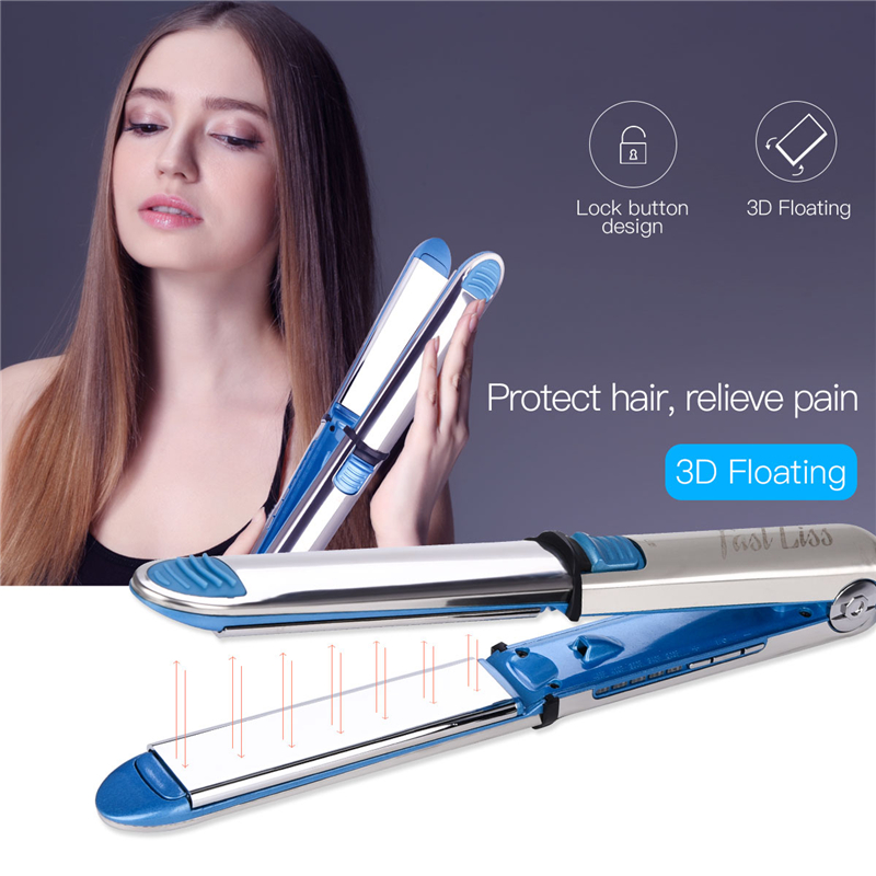 Professionelle Glätteisen Eisstockschießen Eisen Curler Nano Titan Flache Eisen Keramik Haar Eisen LED-anzeige Elektrische Haarglätter