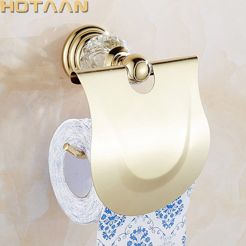 Goldene badezimmer Papier Halfter Mit Kristall Zauberstab Papier Rolle Gestell Hängt Papier Handtuch Halfter Archaize Wasserdichte Toiletten Papier Halfter