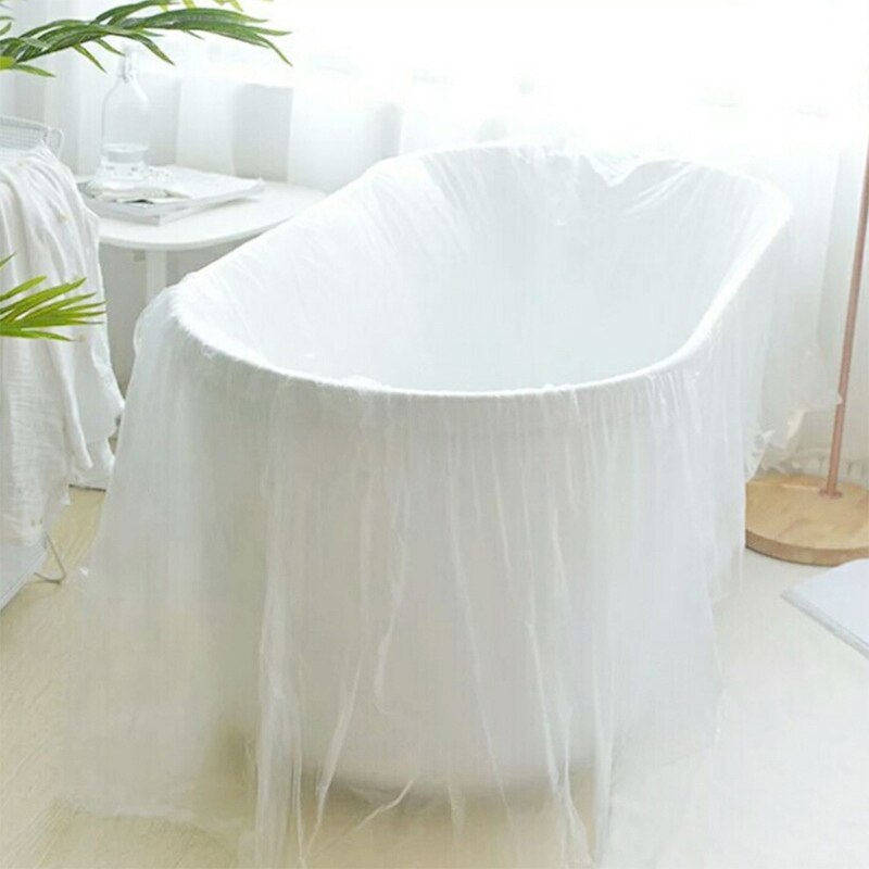 10 stücke Verdickt Einweg Badewanne Abdeckung Tasche Familie Hotel Gesundheit Badewanne Film Hause Dekor Salon Haushalt Tasche Futter Klar