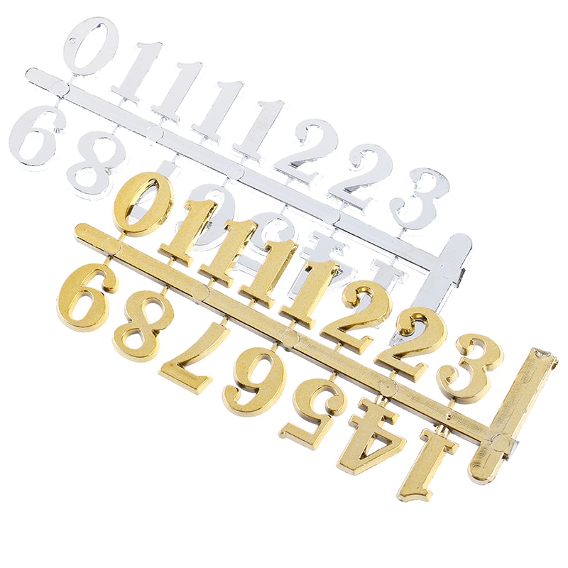 Goldene Farbe DIY Uhr Digitale Teile Ziffern Wiederherstellung Alte Weisen Digitale Zubehör Quarz Uhr Bewegung Für Uhr Reparatur