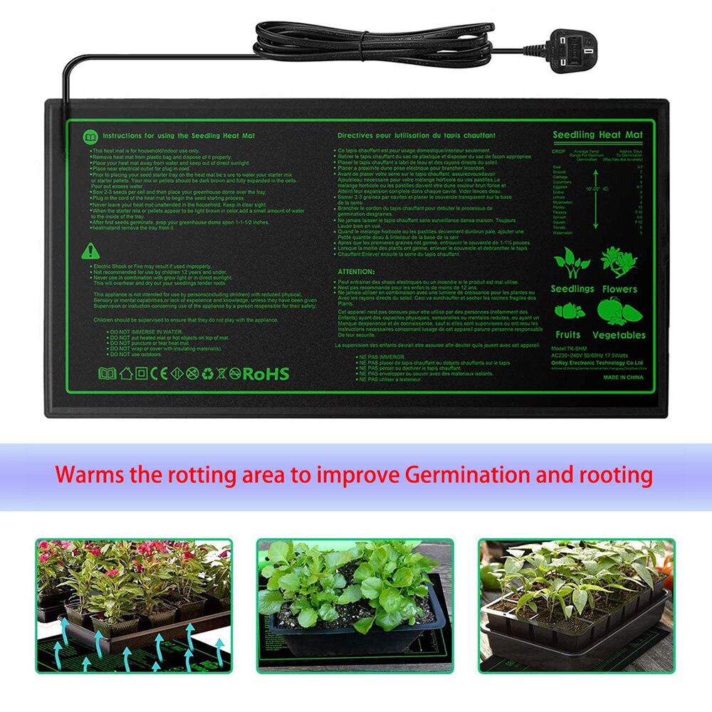 Sämling Heizung matt Wasserdicht Anlage Keimung der Samen Ausbreitung Klon Anlasser Pad 110V/220V Gewächshaus Liefert UNS UK EU Stecker