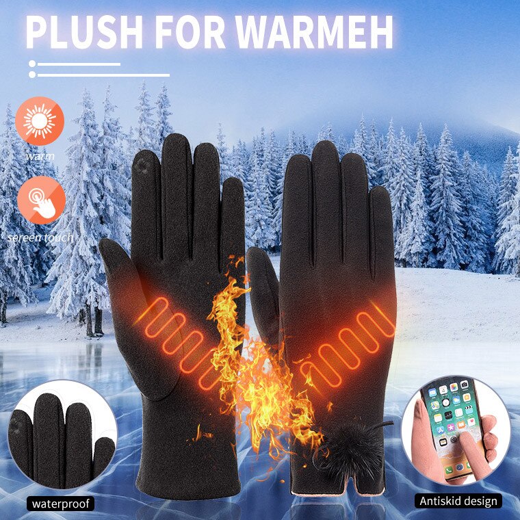 Lohnende Winter Radfahren Handschuhe Fahrrad warm nicht-Unterhose warm nicht-Unterhose Modische Volle Finger Handschuhe Außen Fahrrad Skifahren handschuhe #