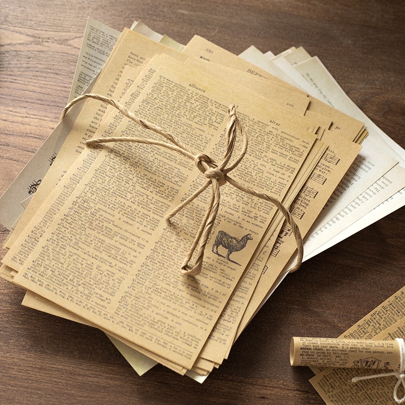 Jahrgang Alten Buch Seiten Material Papier Müll Tagebuch Planer Scrapbooking Jahrgang Dekorative DIY Handwerk Hintergrund Papier
