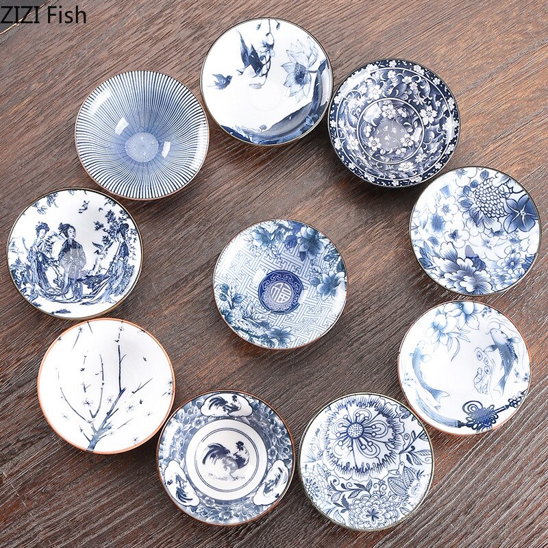 10 stücke Blau und Weiß Porzellan Tee Tasse Keramik Kung Fu Tee Tasse Grünen Tee Tieguanyin Teetasse Chinesischen Tee Zeremonie exquisit