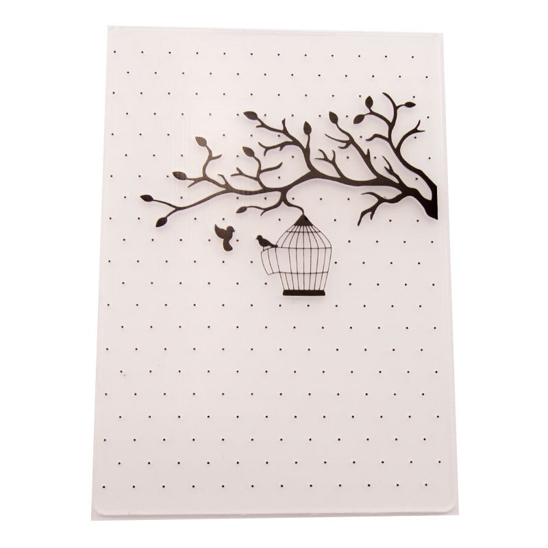 baum zweig Vogelkäfig Präge Ordner für Papiere Foto Album Machen Karte Liefert DIY 3D Kunststoff Scrapbooking Schneiden Stirbt