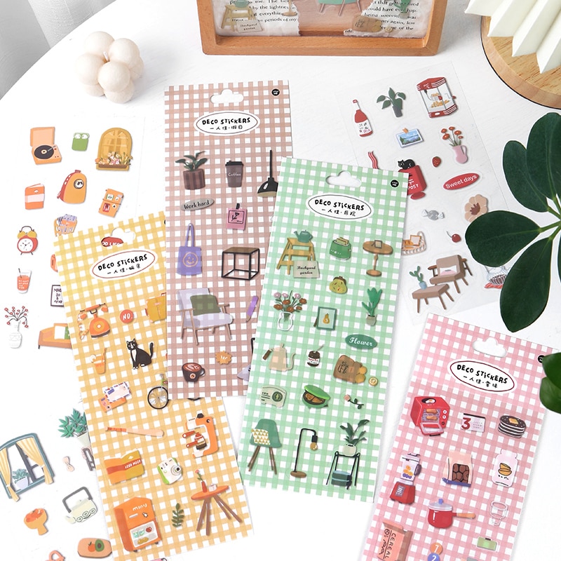 Eine Person Live Serie aufkleber DIY scrapbooking Tagebuch Basis Collage Handy, Mobiltelefon tagebuch glücklich planen dekoration aufkleber