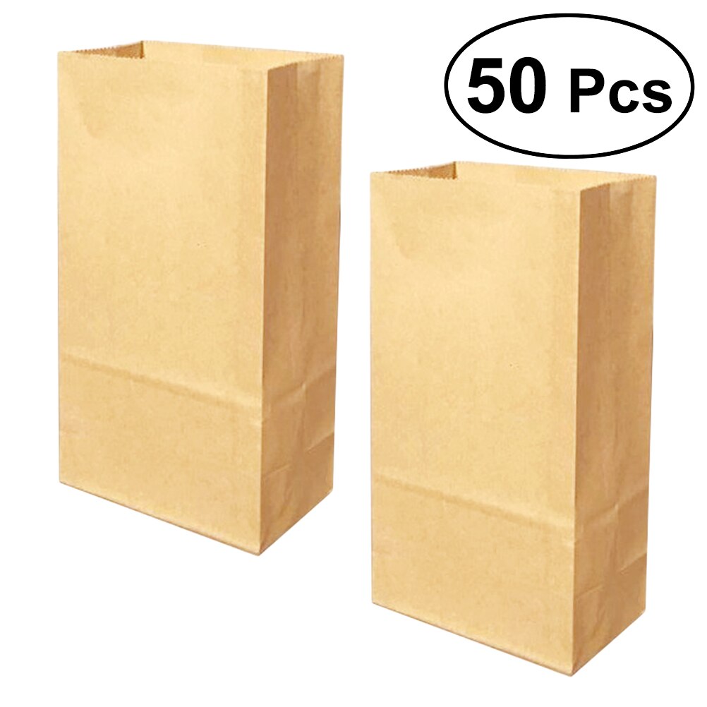 50 stücke Kraft Papier Taschen Gefälligkeiten Süßigkeiten Taschen Container für Snack Bar Heimat Cafe Bäckerei Restaurant