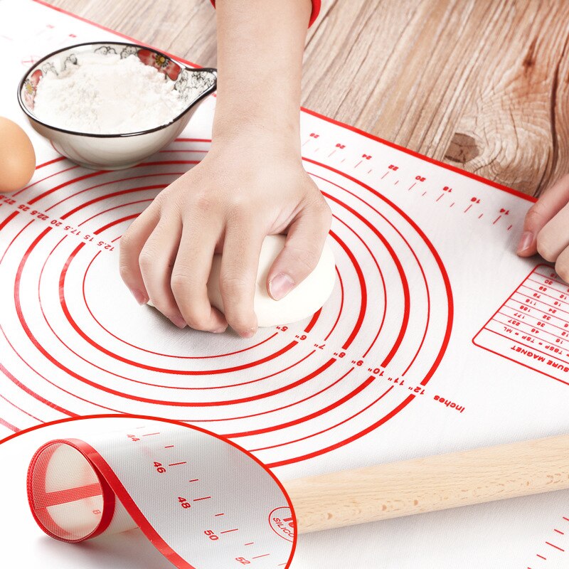 Teig Silikon zurück matt Pizza Teig Hersteller Gebäck Küche Kochen Spielereien Backformen Kneten Pad Zubehör