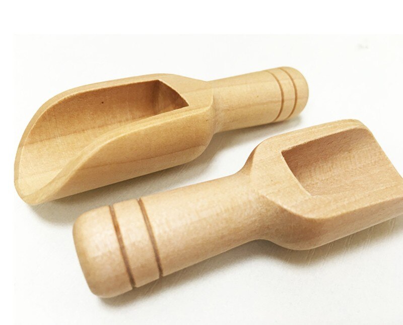 3 stücke Mini Holz Schaufeln Schlecht Salz Löffel Süssigkeit Mehl Löffel Kugeln Küche Utensilien