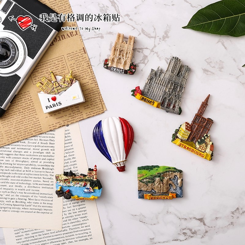 Kühlschrank Magnet Französisch Heißer Luft Ballon Paris Trouville Strasbourg Kühlschrank Aufkleber Magnetische Harz Aufkleber Tourist Souvenir