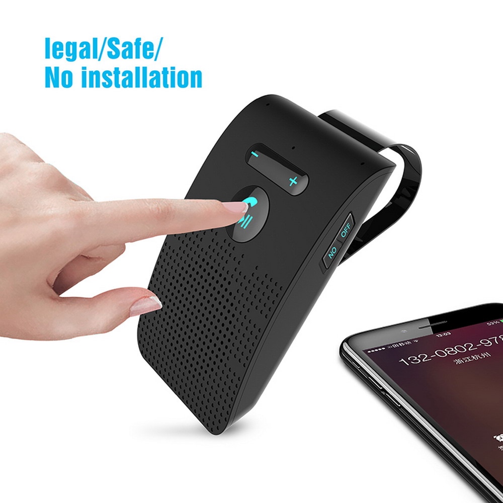 kabellos Auto Bluetooth V 5,0 Auto Bausatz Freihändiger Drahtloser Bluetooth Lautsprecher Telefon Sonnenblende Clip Freisprecheinrichtung manos libres coche