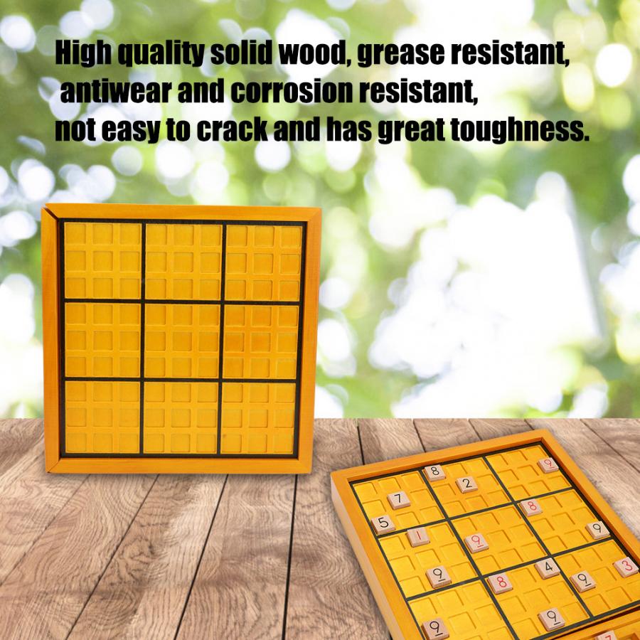 Holz Puzzle Spielzeug freundlicher IQ Ausbildung Holz Sudoku Schach Bord Spiel Spielzeug Erwachsene freundlicher Wunderbare