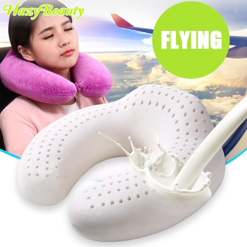 Natürliche Latex kissen U-förmigen dicken gummi Auto kissen U-förmigen reise flugzeug Gesundheit kissen flugzeug