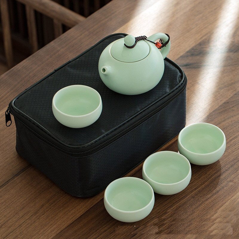 Chinesische Tee Reise Tee-einstellen Kung Fu Tee-einstellen Keramik Tragbare Teekanne Porzellan Teaset Gaiwan Tee Tassen Tee Zeremonie Tee Werkzeug