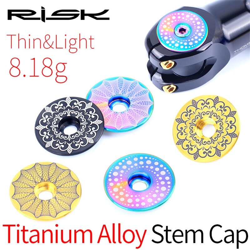 RISIKO Titan Legierung Fahrrad Headset Deckel Fahrrad Headset Stengel Bolzen Headset Schraube Für MTB BMX Fest Ausrüstung/Faltrad Stengel oben Deckel