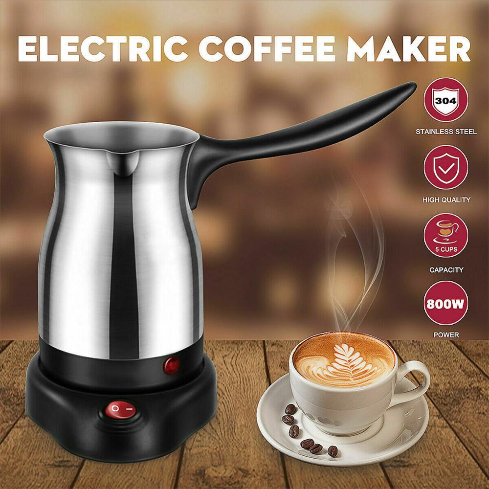 Tragbare Elektrische Kaffee Hersteller Maschine Griechischen Türkischen Kaffee Topf 220V Edelstahl Elektrische Moka Topf Heimat Büro Kaffee Wasserkocher