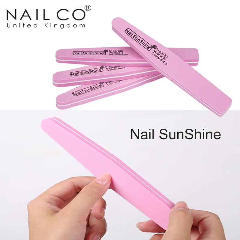 NAILCO Nagel polieren Kunst Rosa Schwamm Nagel Datei Ongles Materiel Professio dauerhaft doppelseitige Gummi Reibung Nagel Reparatur Werkzeuge