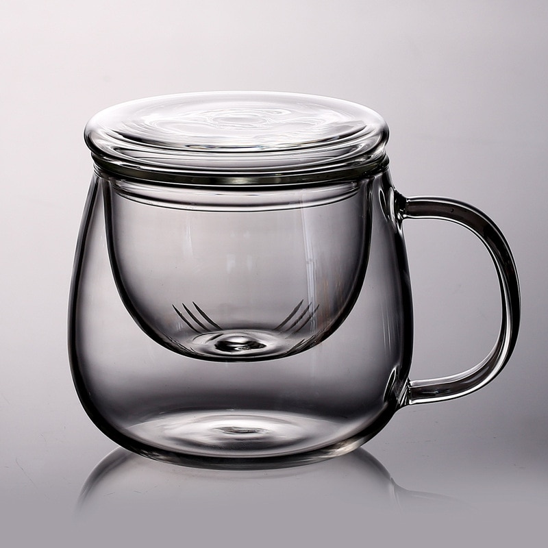 Glas Garten Spaß Glas San jian bei Einfache Glas Tee Tasse Büro Tasse Tee-einstellen Gongfu Tee-einstellen
