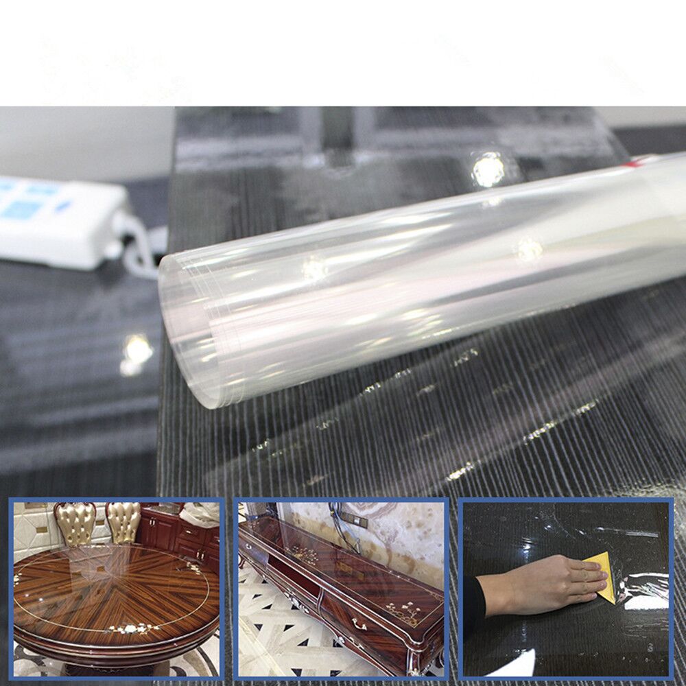 2mil-0.05mm transparent Möbel Schutz Film Klebstoff Aufkleber wickeln Möbel Marmor Vinyl Film Dekor 90x50 cm
