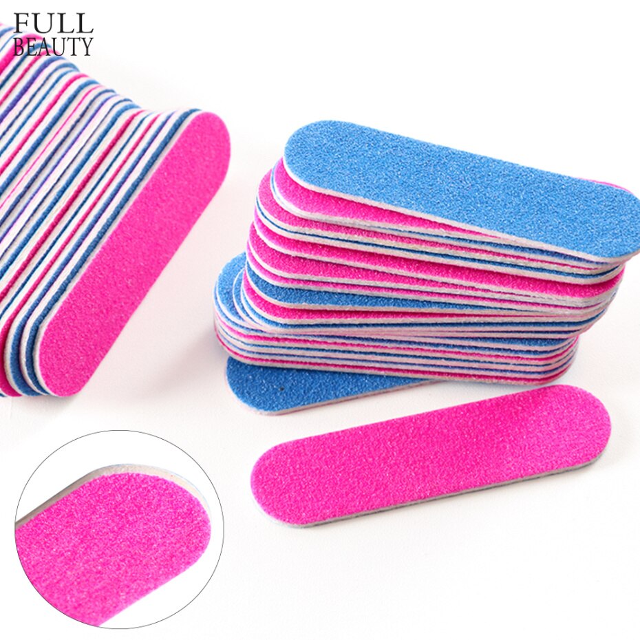 50/100 stücke Doppel Seite Nagel Dateien Mini Holz Schleifen Puffer Block einstellen Für Gel Polnischen Manikübetreffend Pedikübetreffend Salon Nagel Kunst Werkzeuge CH858
