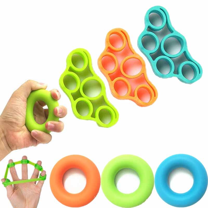 Silikon Finger ziehen Ring + Widerstand Bands für Ausbildung Gummi Schleife ziehen Ring Hand Griff Expander Unterarm Handgelenk Ausbildung Karpaltunnelsyndroms