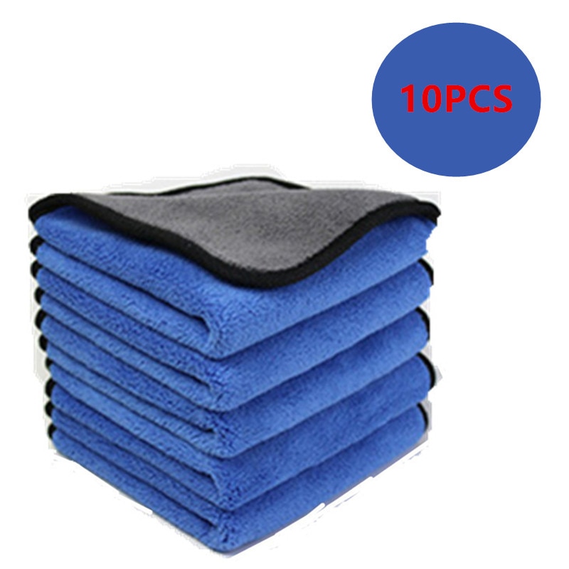 10Stck 500GSM 30X60CM Auto Super Mikrofaser Handtuch Auto Waschen Tuch Auto Reinigung Farbe Pflege Handtuch Tücher Auto Waschen Werkzeuge
