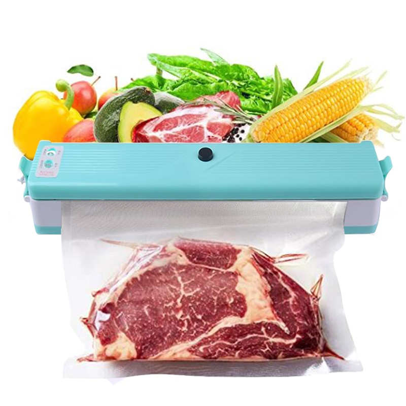 Haushalt Elektrische Vakuum Lebensmittel Versiegelung Verpackung Maschine Vakuum Lebensmittel Abdichtung mit 6 stücke Taschen Küche Lebensmittel Vakuum Versiegelung Maschine
