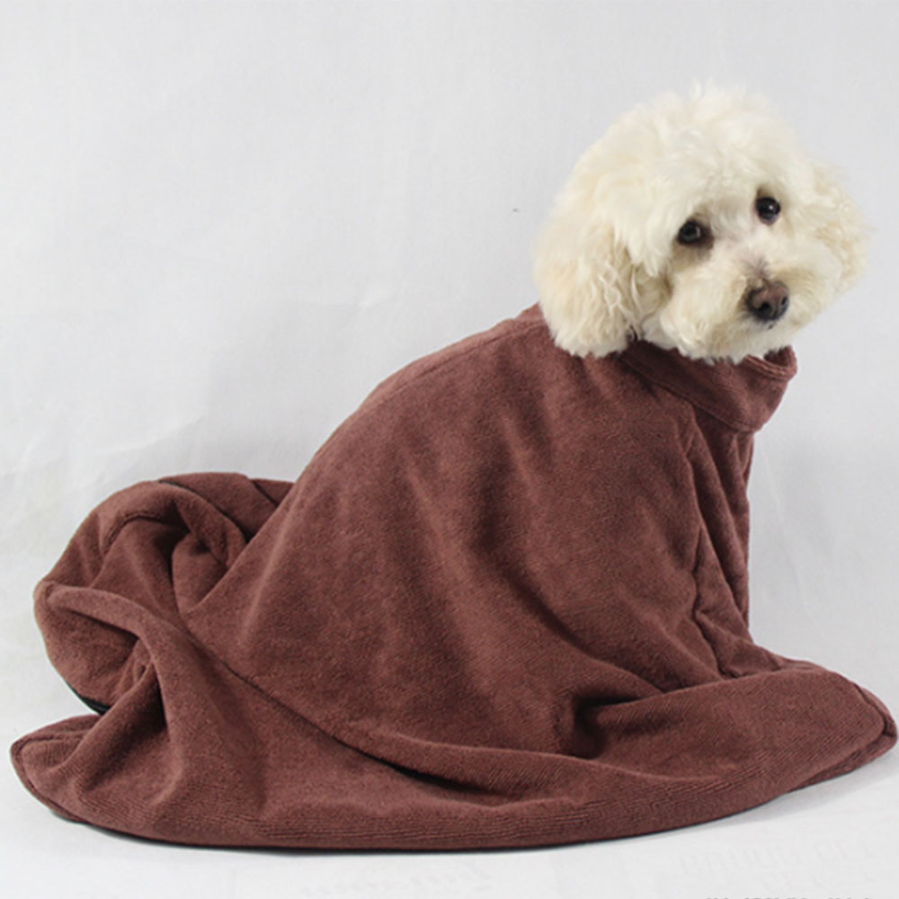 Hund Bademantel Haustier Spezielle Bademantel Polyester Schlecht Handtuch Super Saugfähigen Wasser Reißverschluss Verschluss Reinigen Trocknen Handtuch NEUE