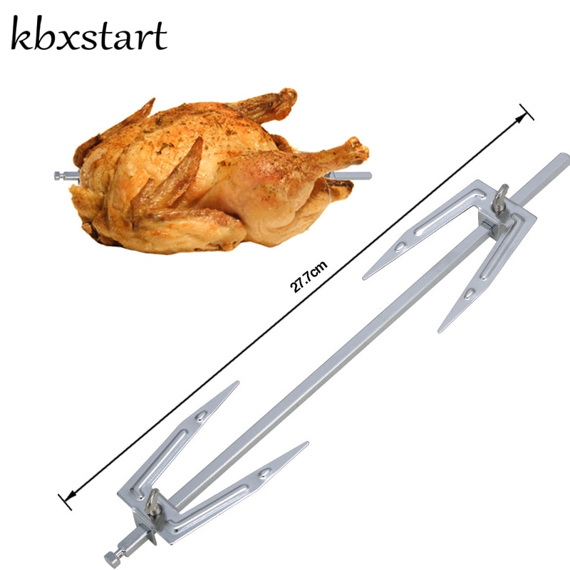 Gegrillte Braten Huhn Gabel Edelstahl Rotisserie Teile Luft Friteuse Zubehör Elektrische Rotierenden BBQ Grill Grill Spieße