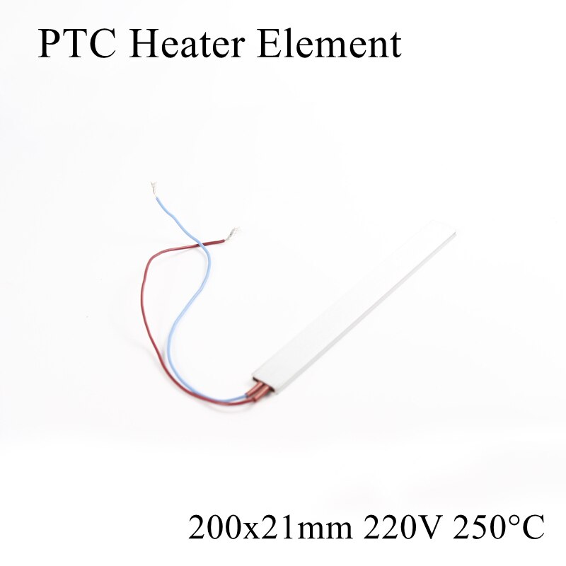 200x21mm 220V 250 Grad Celsius Aluminium PTC Heizung Element Konstante Thermostat Thermistor Luft Heizung Sensor Hülse 200*21mm