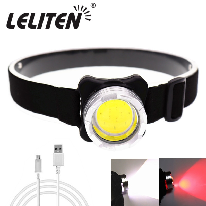 USB Aufladbare Scheinwerfer Mini Tragbare Scheinwerfer taschenlampe Kopf lampe taschenlampe Haben batterie verrotten/weiß LED scheinwerfer