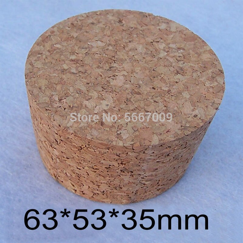 63*53*35mm Labor Holz Korken Tee Krug Stopfen Glas Wein Flasche Stecker für Schule oder haushalt DIY