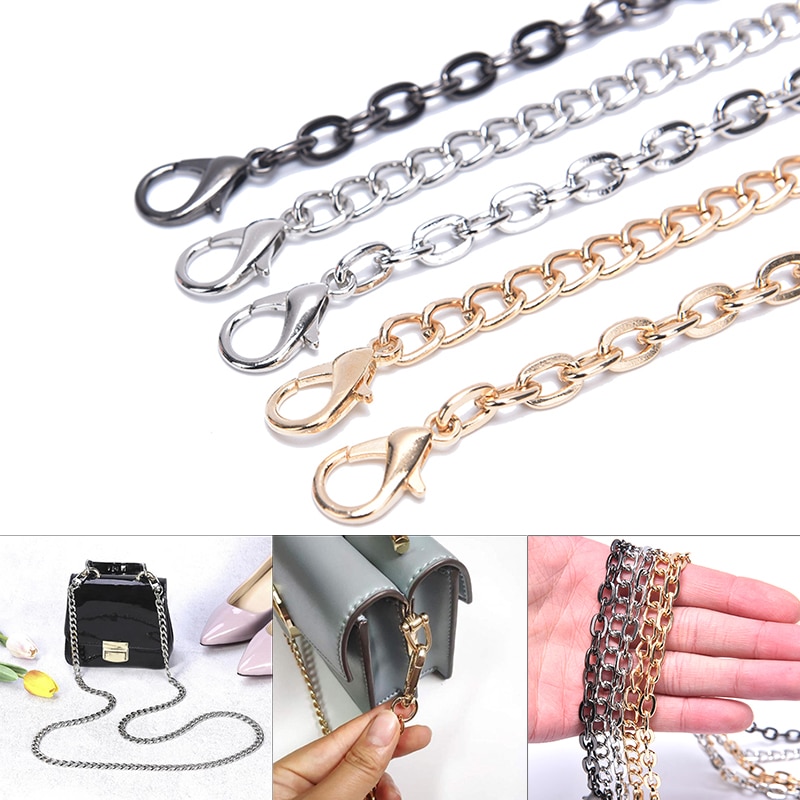 1pc Ersatz Kette Riemen Metall Verknüpfung Spange Geldbörse Kette Tasche Griff Schulter Kreuz Körper Handtaschen Kette Riemen Gold/schwarz/Weiß