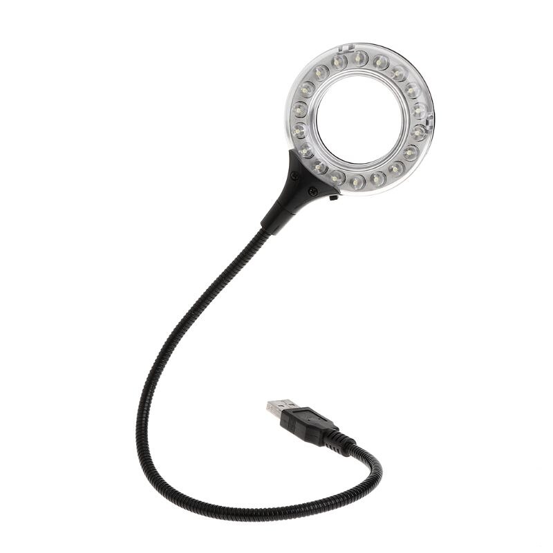 Ring LED Licht USB Tisch Schreibtisch Lampe 5V Helle Birne flexibel Schwanenhals Einstellbare Winkel Lesen Camping Energie Laptop Schreibtisch