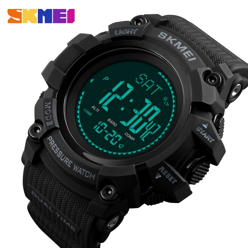 SKMEI draussen Uhren Herren Druck Kompass Sport Digitale Armbanduhren Höhenmesser nasser Tracker Wasserdicht reloj hombre 1358