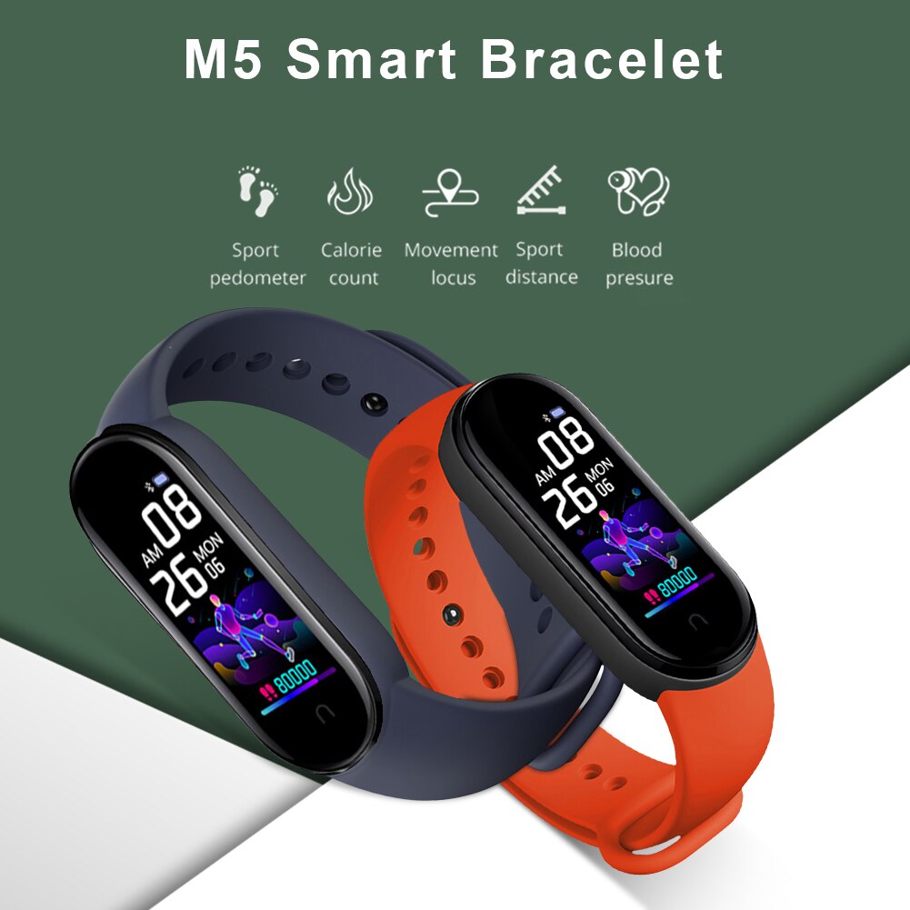 M5 Clever Uhr Wasserdichte Fitness Tracker Clever Armbinde Mit Herz Bewertung Überwachung Schritt Zählen Schlaf Tracker Uhr
