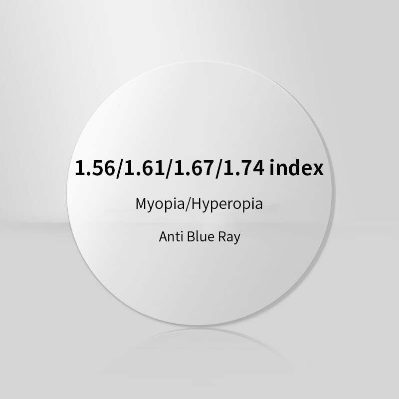 1,56 1,61 1,67 1,74 Index Harz Rezept Objektiv Anti Blau Licht Blockieren Gläser Objektiv Myopie Hyperopie Presbyopie Linsen UV