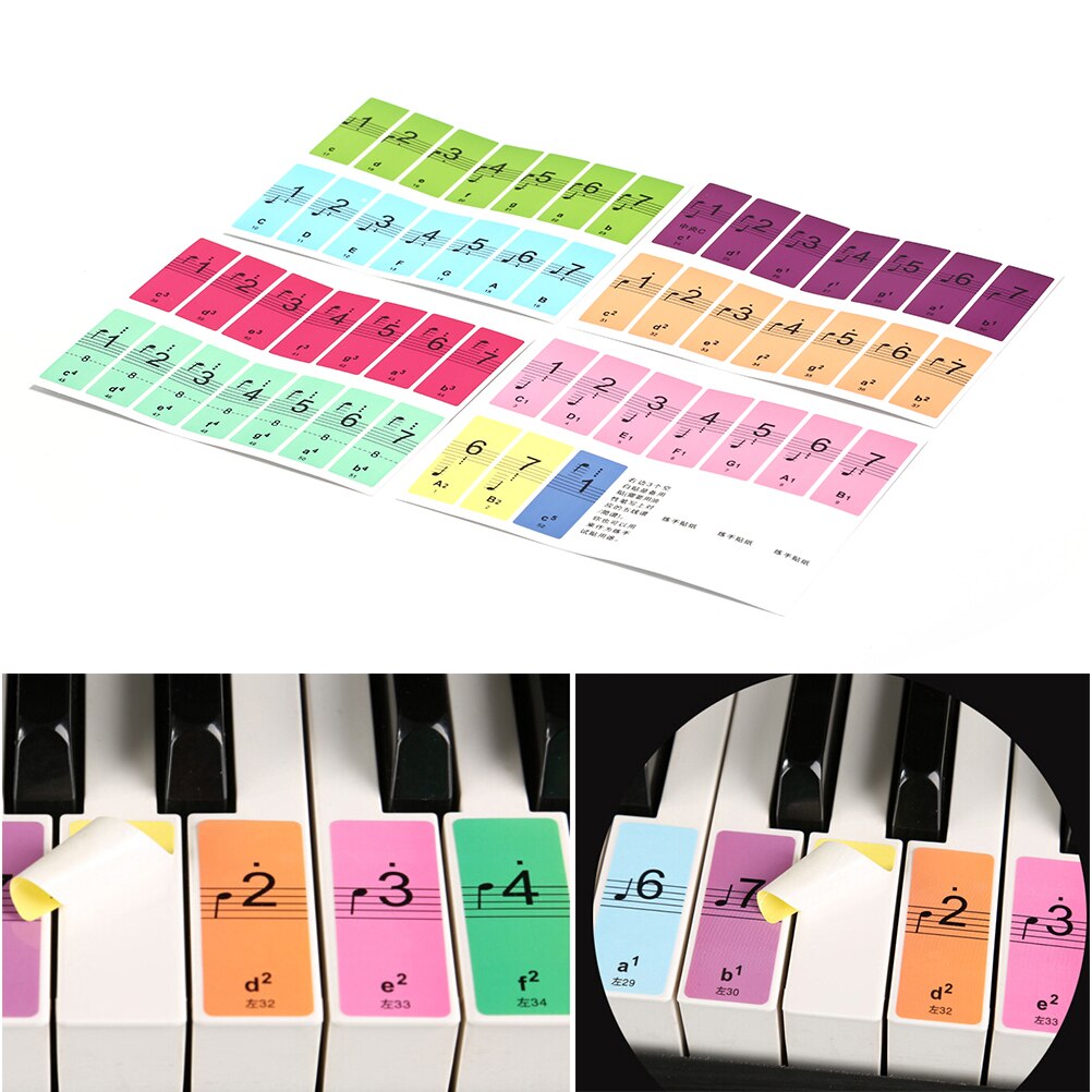 1einstellen 61 Schlüssel Elektronische Tastatur 88 Tasten Klavier Tastatur Klang Name Aufkleber Klavier Tastatur 88 Tasten Aufkleber Musik Aufkleber Etikett Hinweis