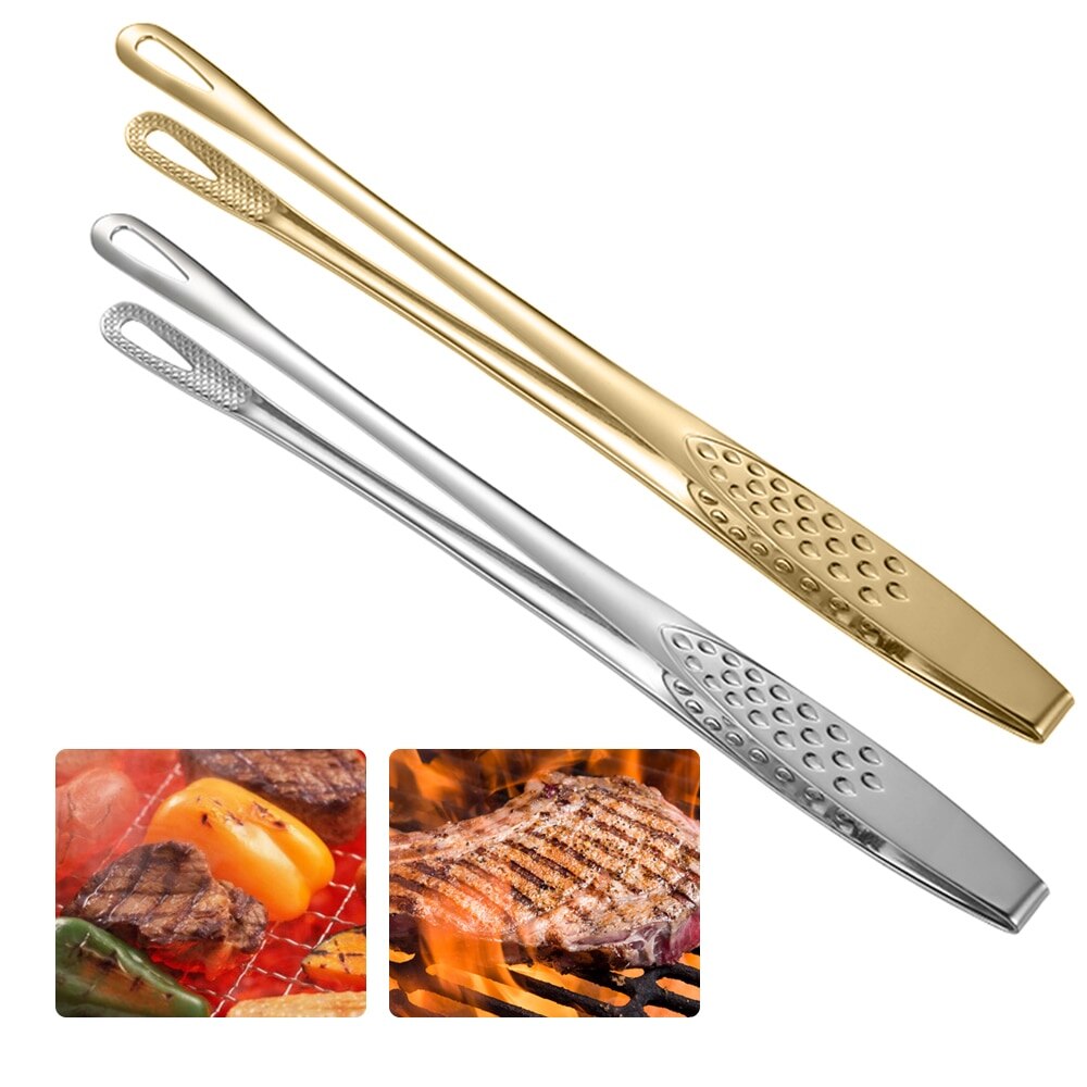 1 stücke Edelstahl Lebensmittel Zange Japanischen Stil Grill Klemme Küche Portion Tong Für Gebratener Fisch Steak Küche Zubehör Werkzeug