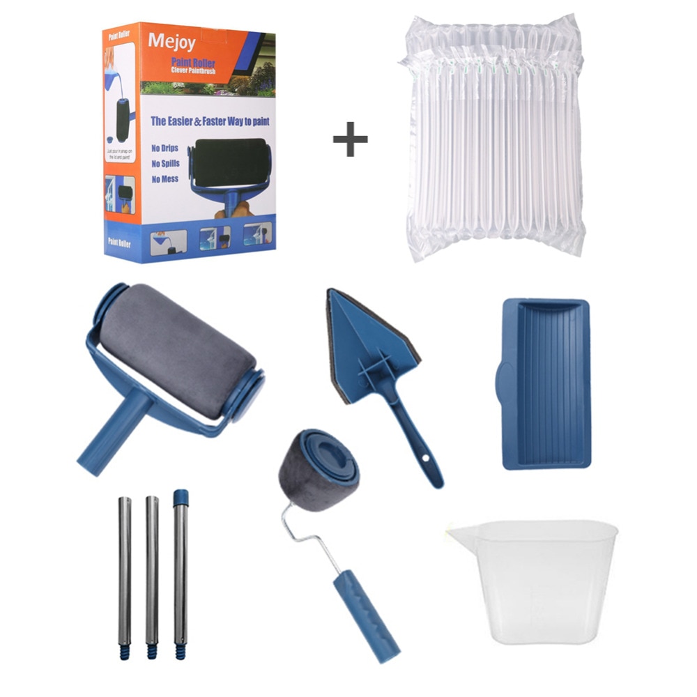 5/8 stücke Nahtlose Farbe Rolle Pinsel mit Farbe Kasten Multi-funktionale Farbe Läufer Rolle Ecke Pinsel einstellen für Zauberstab malerei